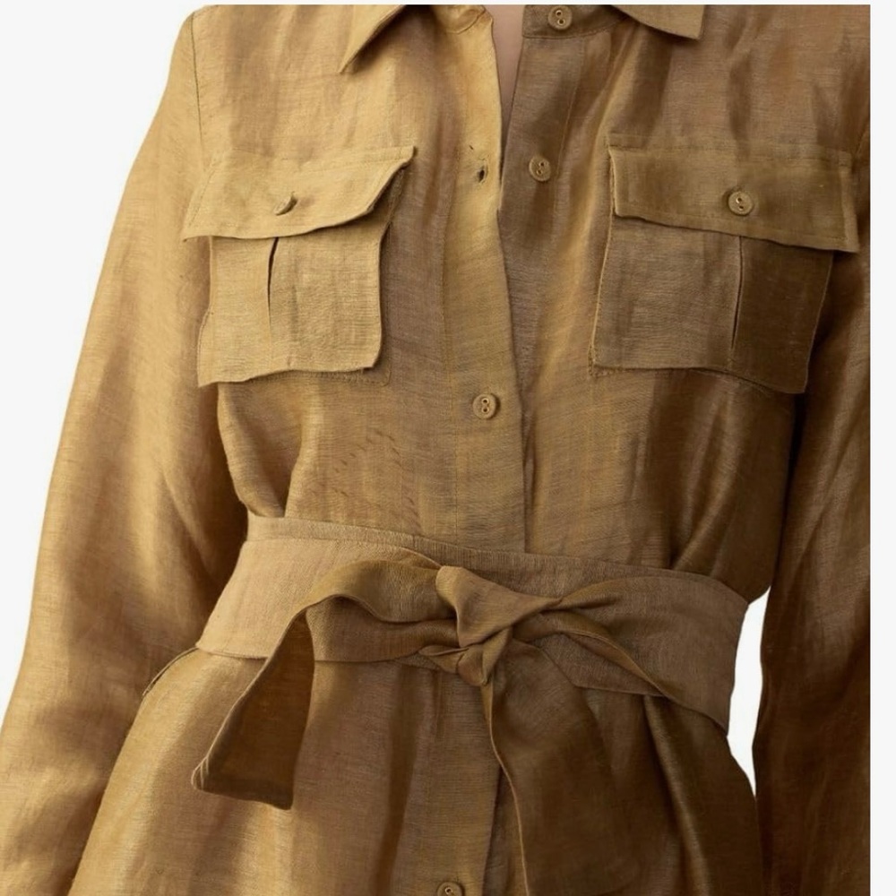 Cynthia Rowley Tan Midi Dress with Belt